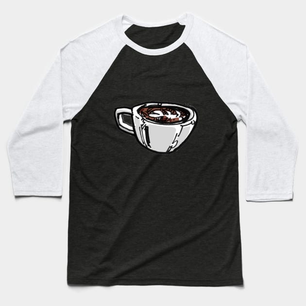 Coffee Cup Baseball T-Shirt by enoogs